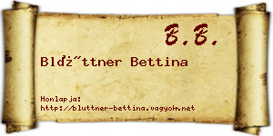 Blüttner Bettina névjegykártya
